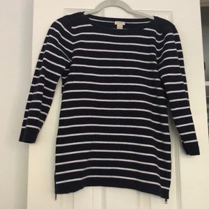 Navy and White Striped Sweater